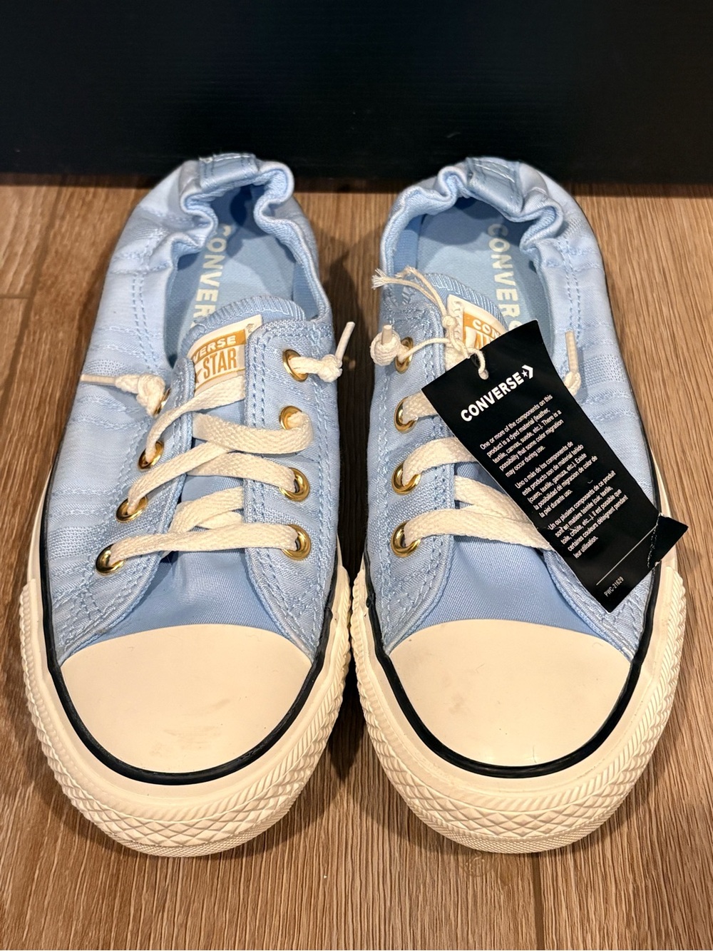 Converse Light Blue Low-Top Canvas Sneakers - Picture 11 of 13